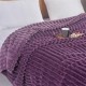 Κουβέρτα Flannel Ριγέ Υπέρδιπλη Μωβ