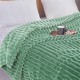 Κουβέρτα Flannel Ριγέ Υπέρδιπλη Πράσινη